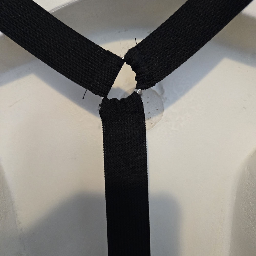 Black Suspender Midi Skirt Dress - Picture 5 of 7